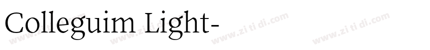 Colleguim Light字体转换